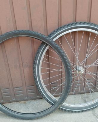 Ruota completa più copertone per Mtb