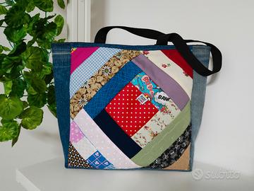 Borsa Tote in stile patchwork
