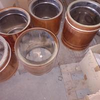 CANNE FUMARIE NUOVE COIBENTATE IN RAME 300/350