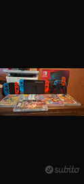 Nintendo Switch con controller e giochi