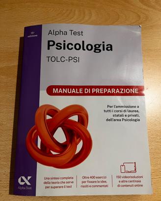 libro alpha test psicologia 15 edizione