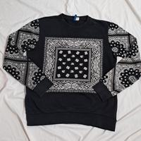 felpa H&M uomo tg l nera a girocollo streetwear 