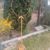 porta gabbia e fiori per uccelli in ferro battuto 