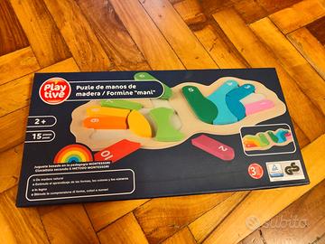 Puzzle in legno Montessori – Gioco educativo 2+