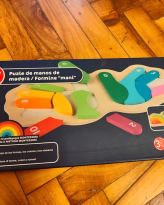 Puzzle in legno Montessori – Gioco educativo 2+