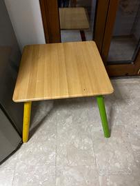 Tavolino e sedie, bambini, legno massello