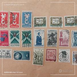 19 francobolli italiani usati del 1958