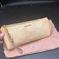 Miu Miu pochette clutch vera pelle borsa a mano