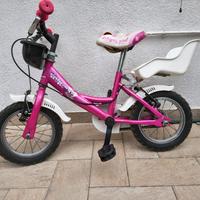 bicicletta 12" con rotelle bambina Cobra