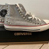 Converse grigie con borchie (37.5)