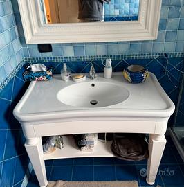 Mobile bagno in ceramica 105cm p.53cm specchio