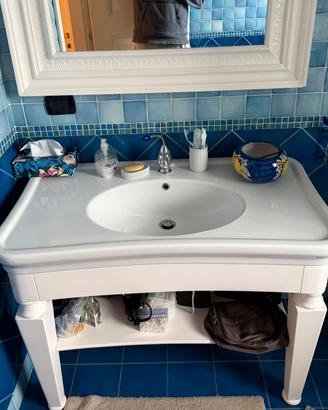 Mobile bagno in ceramica 105cm p.53cm specchio
