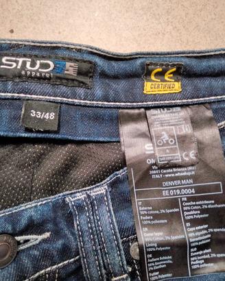 Pantaloni jeans da moto 