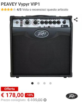 Amplificatore NUOVO Peavy Vypyr VIP1 con effetti 