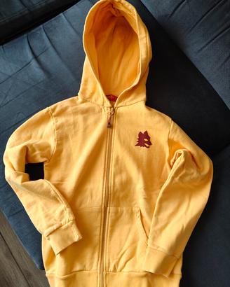 Felpa As Roma Bambino 7/8anni - Cappuccio e Zip