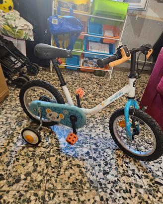 bici per bambini  B'TWIN 14 pol. con rotelle 