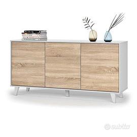 Mobile Credenza 3 ante Rovere bianca 154x75 NUOVA