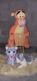 Grande peluche Tigro,1 Gatto peluche ed 1 batteria