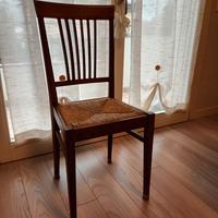 Sedie in legno(ciliegio)impagliate
