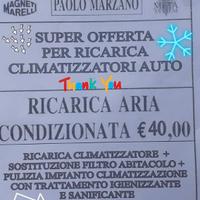 Ricarica auto aria condizionata