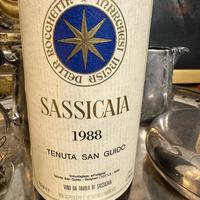Rara bottiglia di Sassicaia 1988