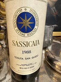 Rara bottiglia di Sassicaia 1988