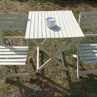 Tavolo sedie legno color salvia richiudibili