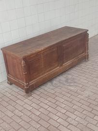 cassapanca tutta in legno di ciliegio