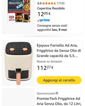 friggitrice ad aria 5,5 litri