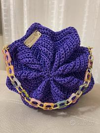 Borsa cordino Thai viola