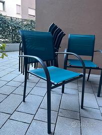 8 sedie da esterno