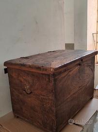 Baule/cassapanca legno massello, inizio XX secolo