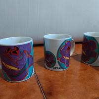 3 Mug con Wild Hibiscus viola
