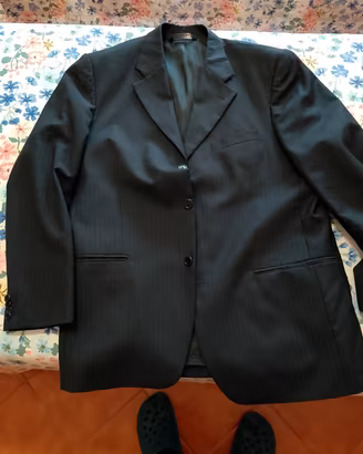 Giacca gessato blu made in Italy