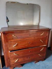 Comò arte povera con specchio