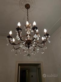 lampadario con gocce 