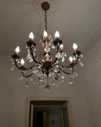 lampadario con gocce 