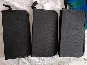 Set 3 custodie portatili per CD/DVD
