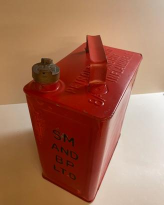 Latta tanica Shell e BP d'epoca vintage 8 Litri