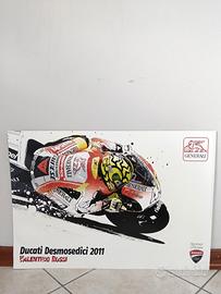 Poster Cartellone DUCATI Desmosedici 2011 Valentin