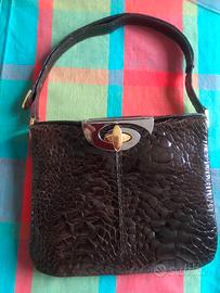 Pochette vintage vera pelle cocco - clutch elegan