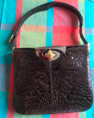 Pochette vintage vera pelle cocco - clutch elegan