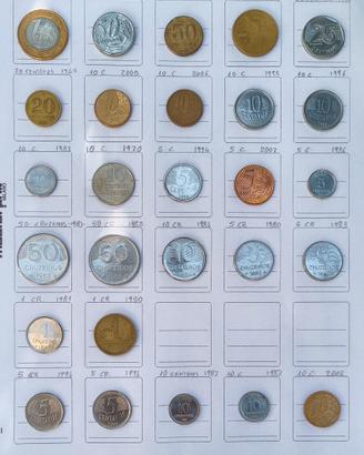 27 Monete Brasile (1945-2015)-Cruzeiro e Real rare