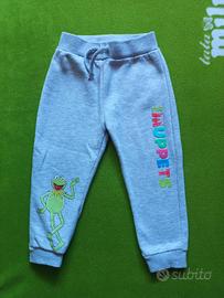 Pantaloni grigi da bambino,in cotone,Muppets 18/24