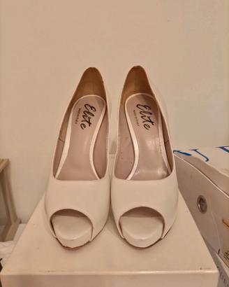Scarpe décolleté bianco perlato nuove numero 37,5