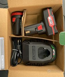 Batteria 4ah e 2ah + Caricabatt 12v Parkside Nuovi