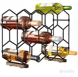 Nuovoware Rack Vino da Banco, 14 Bottiglie in Acci