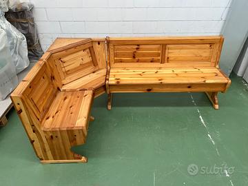 Panca componibile in legno + tavolo