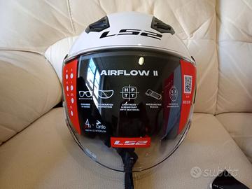Casco LS2  Airflow II  tg, XL Bianco + access