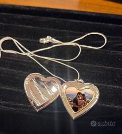 Collana con ciondolo portafoto in argento 925